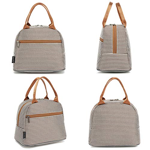 FlowFly Insulated Lunch Cooler Bag - Tote Bag Organizer for Women/Men, Coffee - Image 4