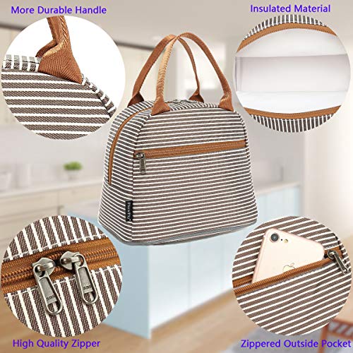 FlowFly Insulated Lunch Cooler Bag - Tote Bag Organizer for Women/Men, Coffee - Image 5