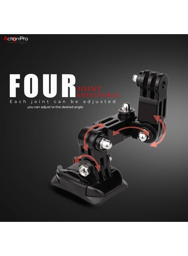 Action Pro 4-Way Adjustment Base Front Chin Mount Full Face Helmet Compatible with GoPro 13 12 11 12 10 9 8 7 6 5 4 3+ 3 SJCAM YI DJI Insta 360 Action Cameras - Image 5