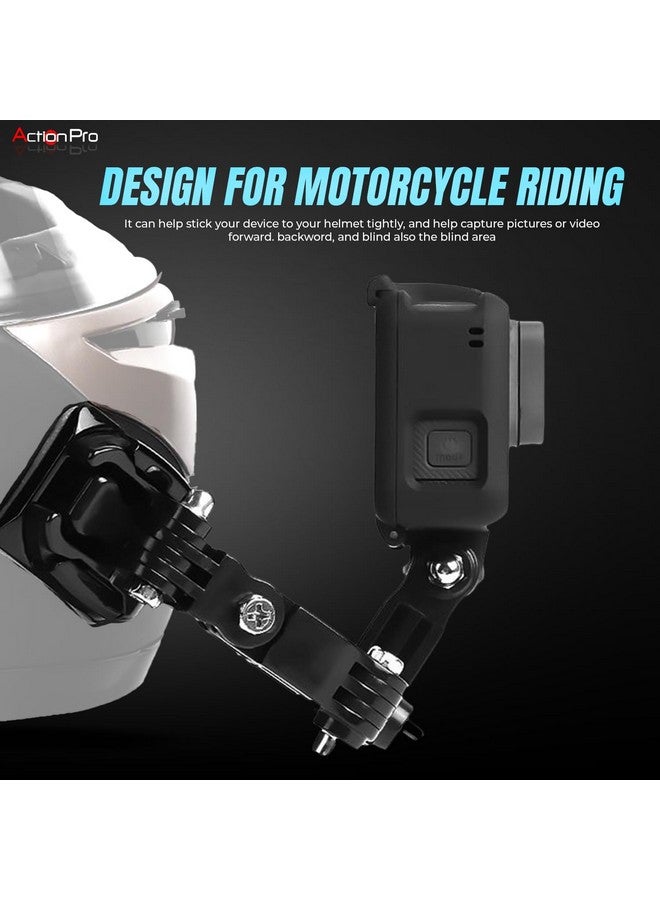 Action Pro 4-Way Adjustment Base Front Chin Mount Full Face Helmet Compatible with GoPro 13 12 11 12 10 9 8 7 6 5 4 3+ 3 SJCAM YI DJI Insta 360 Action Cameras - Image 3