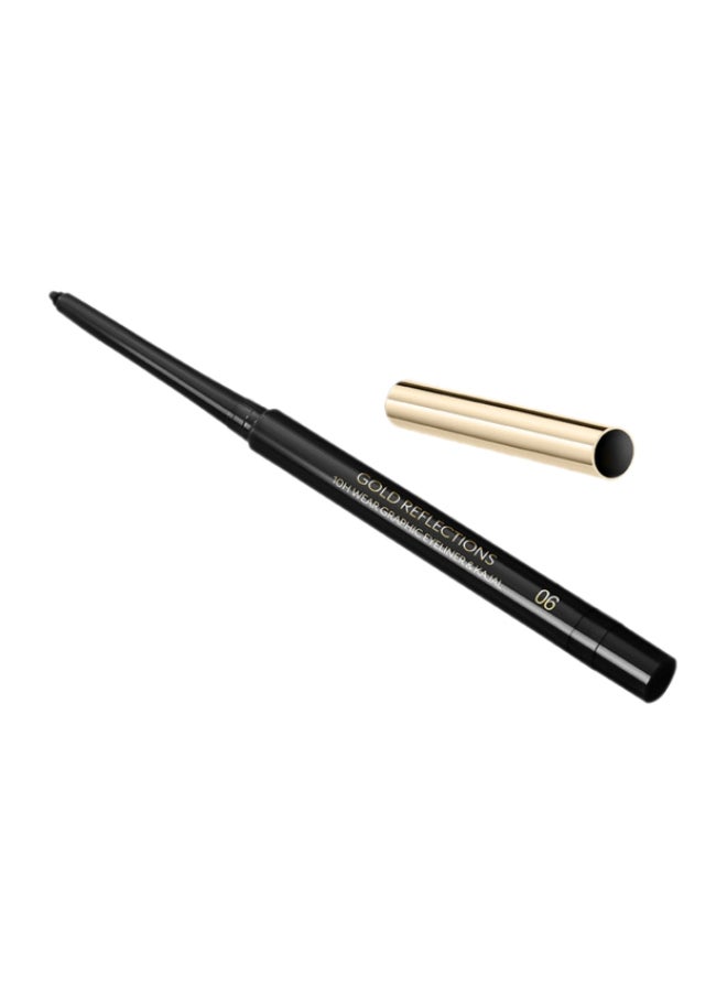 KIKO MILANO Gold Reflections 10H Wear Graphic Eyeliner And Kajalmidnight Black  - Image 1