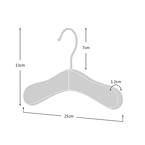 HANGERWORLD Pack of 12 Natural Wooden Kids and Baby Hangers for Nursery, Size 9.8inch with Swivel Hook - Image 4