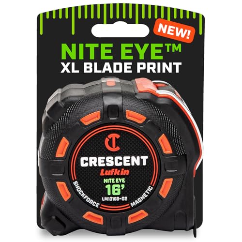Crescent Lufkin 16 Ft SHOCKFORCE NITE EYE Magnetic Tape Measure LM1316B02 - Image 1