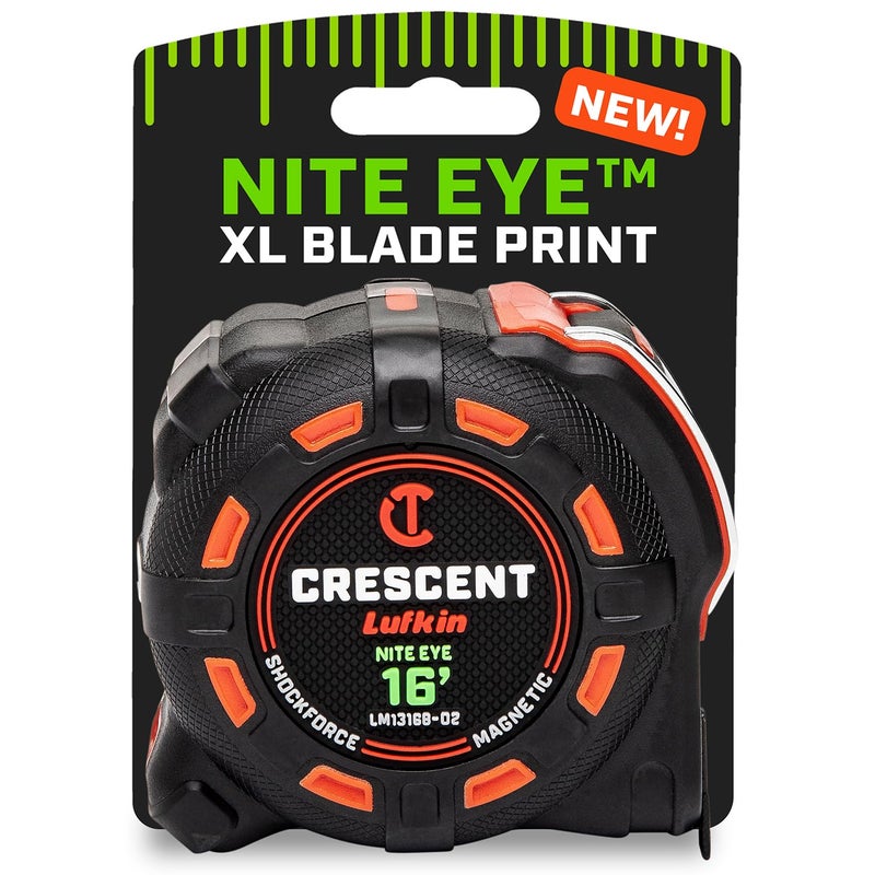 Crescent Lufkin 16 Ft SHOCKFORCE NITE EYE Magnetic Tape Measure LM1316B02 - Image 2