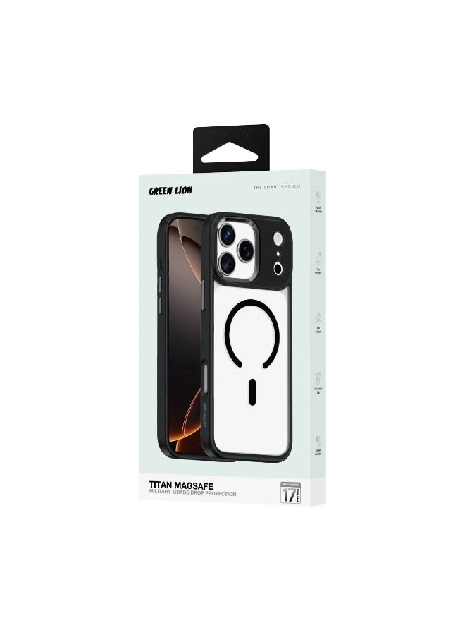 GREEN LION iPhone 17 Pro Max MagSafe Titan Case with High Grade Protection & Metal Buttons / Camera Protection / Comfortable Grip / Anti-Scratch / Drop Protection - Black - Image 3