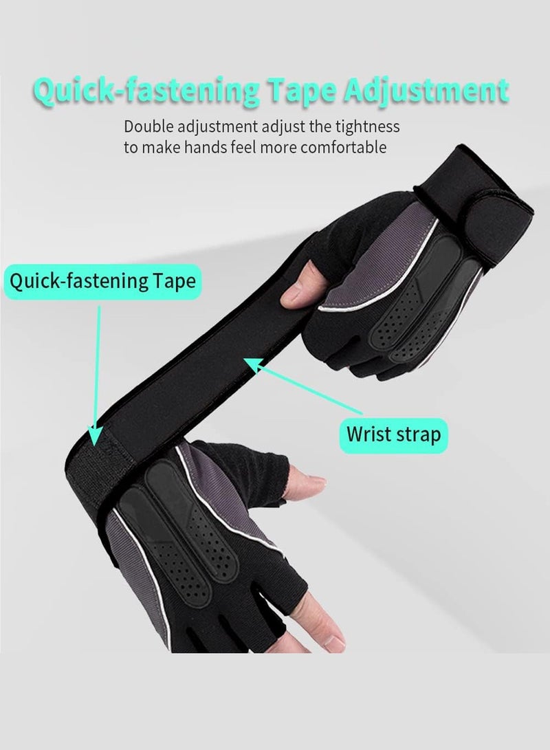 CUBEXELL Weight Lifting Gloves, Workout Gloves for men and Women, Cycling Gloves with non-slip Silicone & Wrist Support Adjustable Velcro Strap, Suitable for Fitness Training Weightlifting - Image 3
