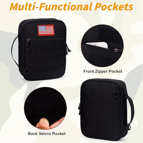 ATRIPACK Tactical Bible Cover For Men,Large Bible Case With Shoulder Strap,Water-Resistant Book cover With Handle,Multi-Functional Carrying Bible Holder Bag For Church,Study,Spiritual - Image 4