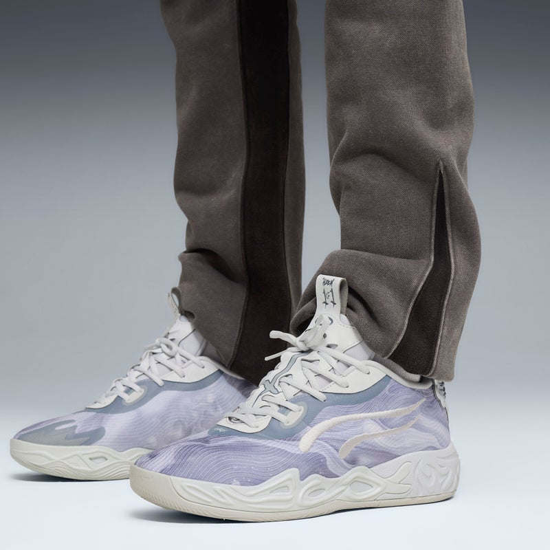 PUMA MB.04 Lo Team Mens Gray Basketball Shoes - Image 2