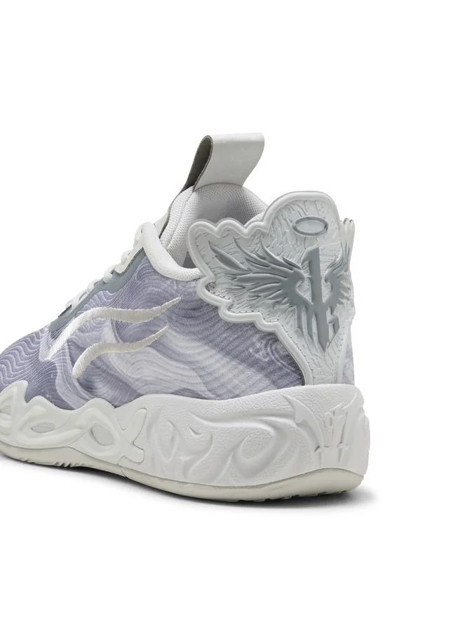 Puma Feather Gray-Cool Mid Gray-Cool Dark Gray MB.04 Lo Team Basketball Shoes Unisex for Men | Best Price UAE