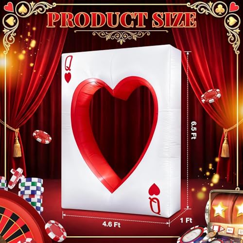 Sotiff 656 ft LED Inflatable Casino Party Decoration Giant Las Vegas Party Prop for Birthday Wonderland Events Outdoor Garden and Lawn Decoration Q - Image 3