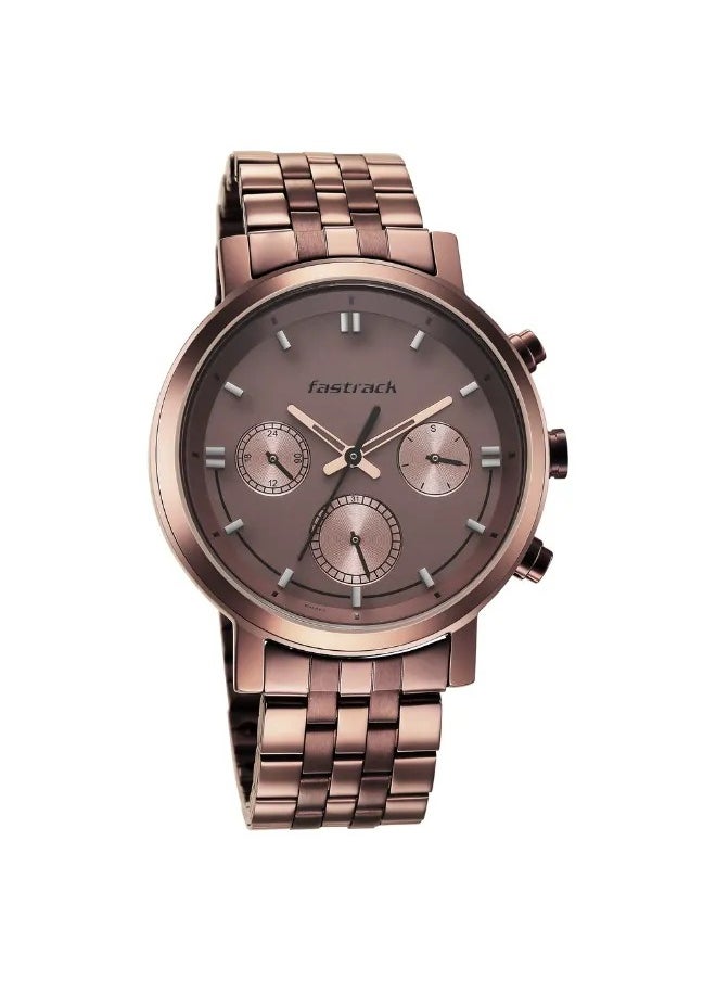 fastrack Men's Analog Round Shape Metal Wrist Watch - 3287QM01 - 49.7 Mm  - Image 2