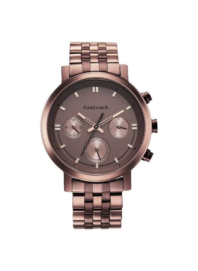 fastrack Men's Analog Round Shape Metal Wrist Watch - 3287QM01 - 49.7 Mm  - Image 3