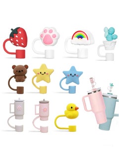 Generic Straw Covers 10Pcs Straw Lids Straw Topper, Accessories Cup Cover for Stanley 30&40 Oz Reuseable Straw Spill Stopper  - Image 1