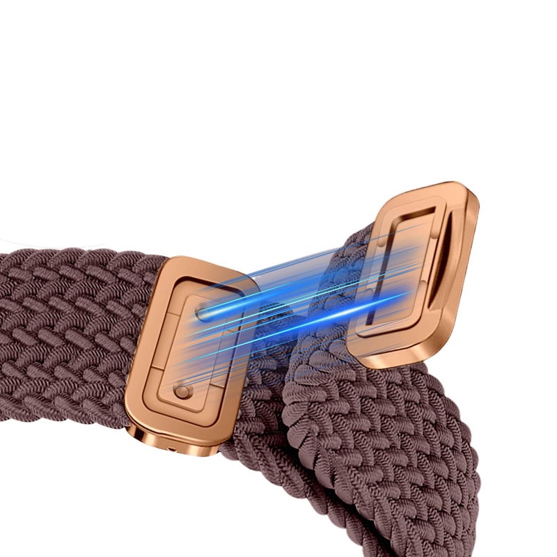 QX سوار ساعة ذكية سوار نايلون حلقي متوافق مع Apple Watch بملاءمة قابلة للتعديل وحزام بديل للاستخدام اليومي باللون ( ) قابل للتعديل - Image 3