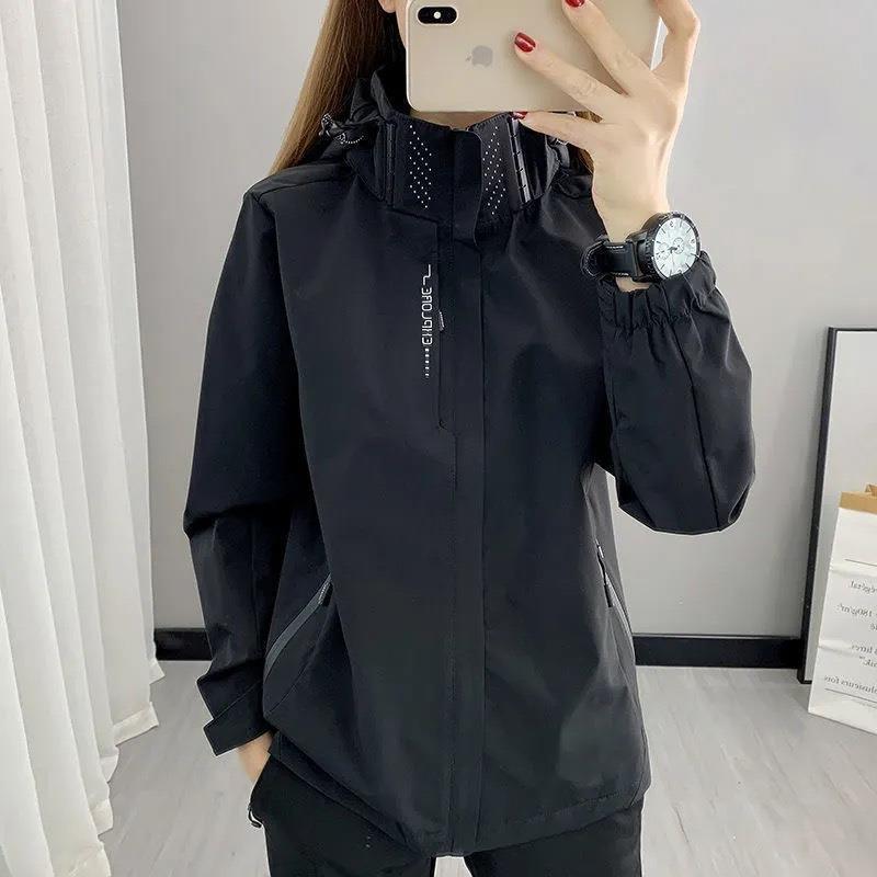 Generic Spring Autumn Korean Style Lightweight Womens Windbreaker Pink-Spring and Autumn - Image 2