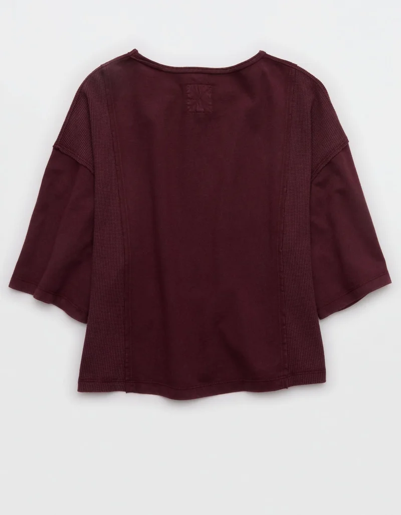 Aerie  Aerie Unwind Waffle T-Shirt for Women | Best Price UAE
