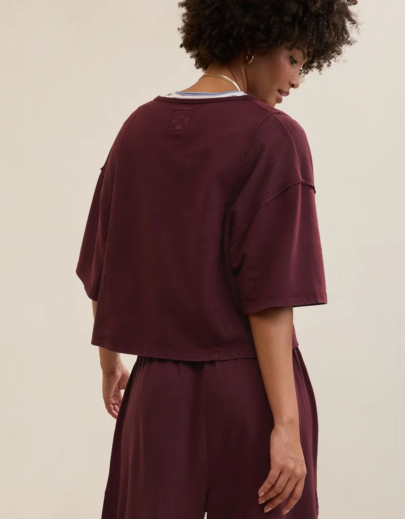 Aerie  Aerie Unwind Waffle T-Shirt for Women | Best Price UAE