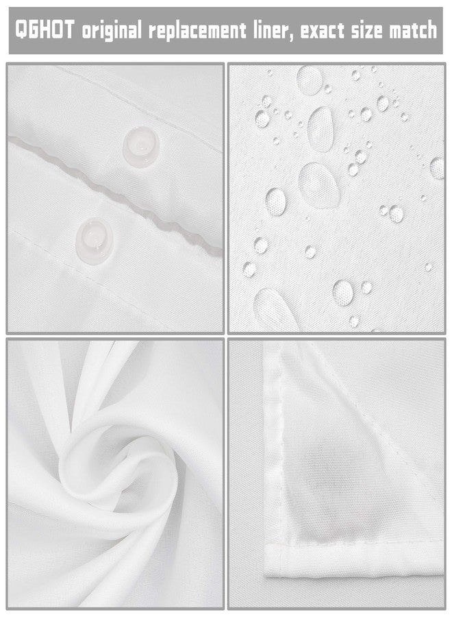 QGHOT Waterproof Fabric Snap in Shower Curtain Liner Replacement 70 W x 54" L for 71" W x 74" L Hookless Shower Curtain - Removable & Detachable to Wash - Image 5