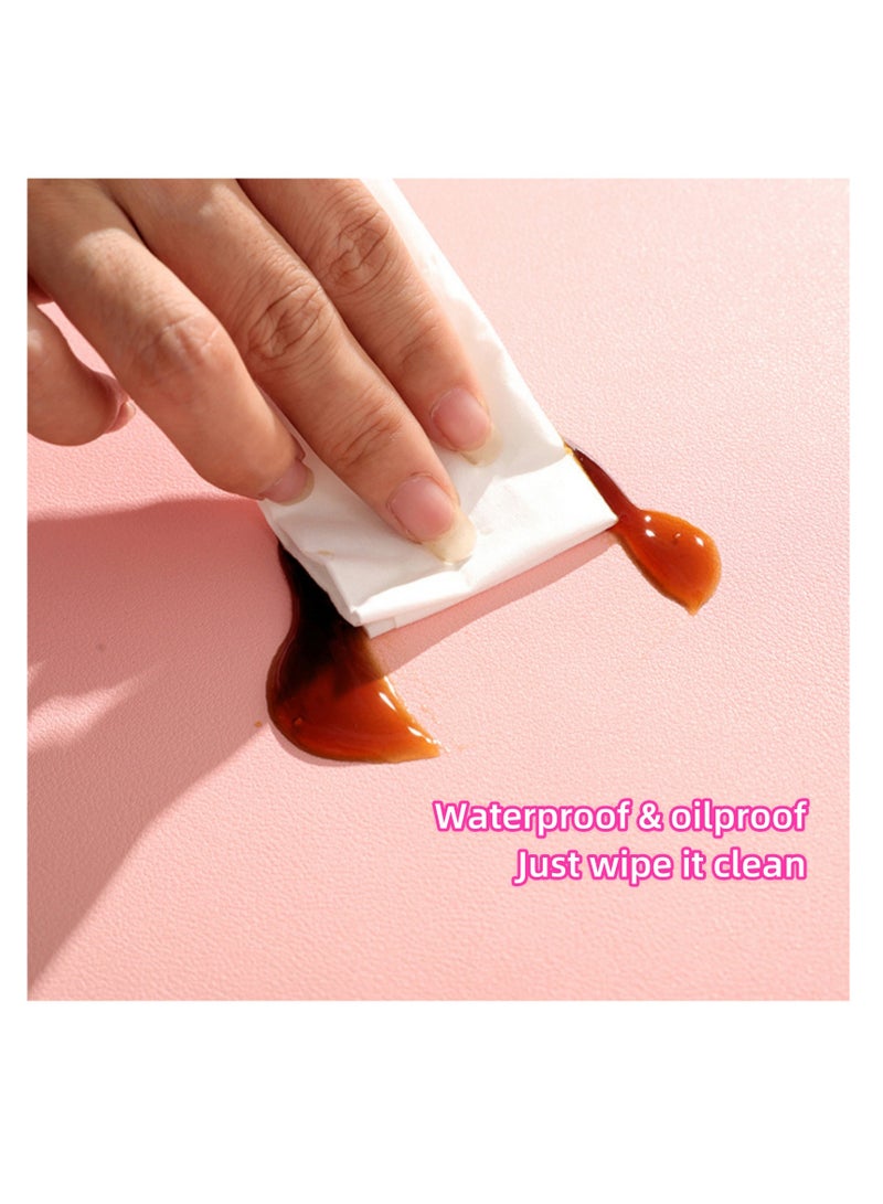 نوفولان NOVOLAN مفارش طاولة طعام فاخرة من 6 قطع، لونان، مقاومة للماء والبقع، مصنوعة من جلد البولي فينيل كلوريد، غير قابلة للانزلاق، عازلة للحرارة، ناعمة ومرنة، 43×30 سم (أخضر) - Image 5