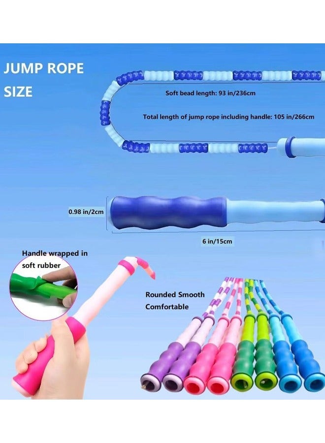Generic 3 Pieces Jump Rope, Adjustable Length Tangle-Free Segmented Soft Beaded Skipping Rope, Fitness Jump Rope for Kids, Man, and Women Weight Loss - Image 2