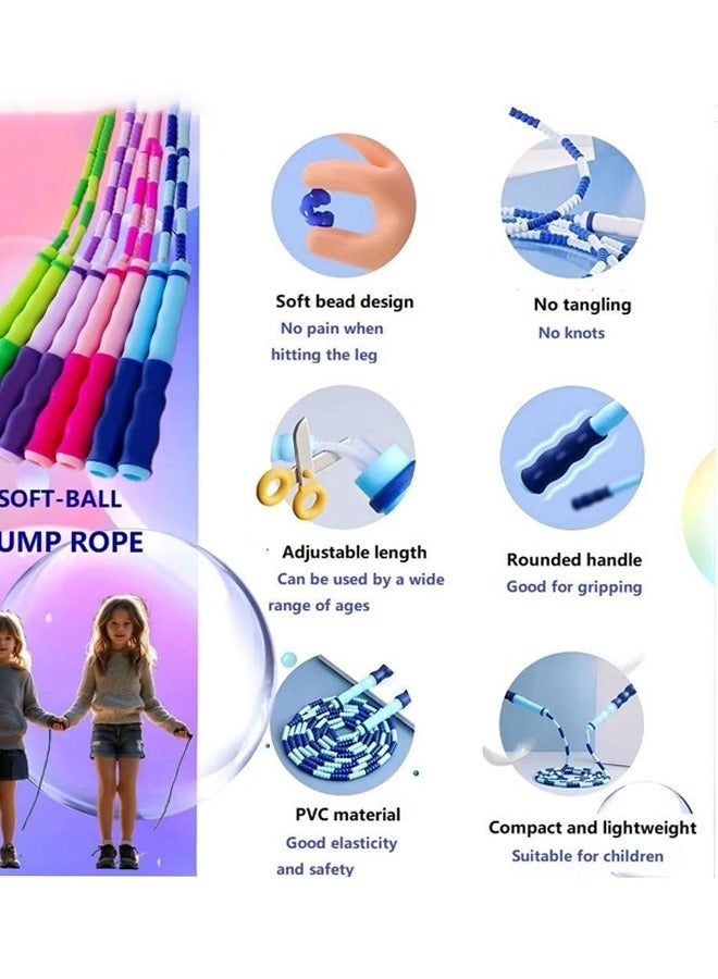 Generic 3 Pieces Jump Rope, Adjustable Length Tangle-Free Segmented Soft Beaded Skipping Rope, Fitness Jump Rope for Kids, Man, and Women Weight Loss - Image 4