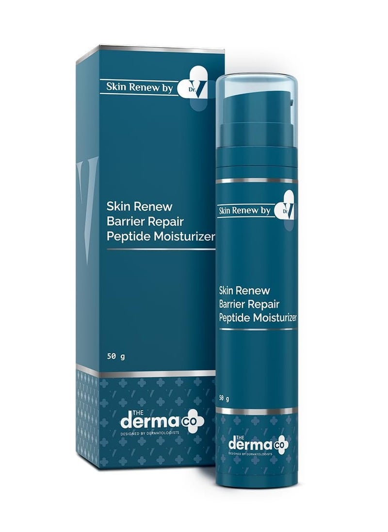 THE derma Co - The Derma Co. x Dr.V Skin Renew Barrier Repair Peptide Moisturizer-Peptide & Vitamin C-50ml Repairs Skin Barrier & Deeply Moisturizes - Image 1