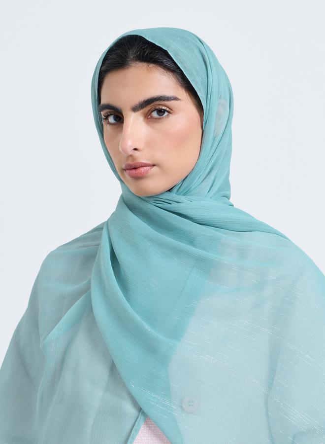Green Solid Crinkle Hijab 70x175 cm