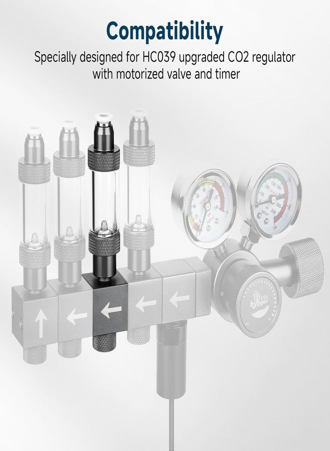 Hygger CO2 Expandable CO2 Regulator kit: Add-On Manifold Block with Needle Valve & Bubble Counter for Multi-Tank Setup - Image 3