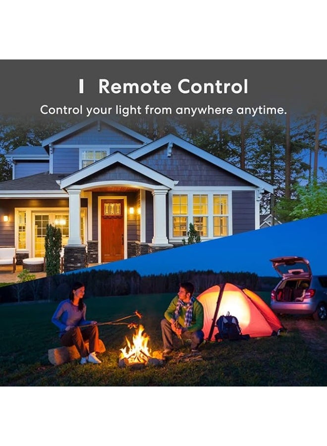 Meross HomeKit Smart Bulb, LED Smart Bulbs Compatible with Apple HomeKit, Siri, Alexa, Google Home and SmartThings, E27 warm white to cold white RGB Dimmable Wi-Fi Bulb Multicolor(2-pack) - Image 2