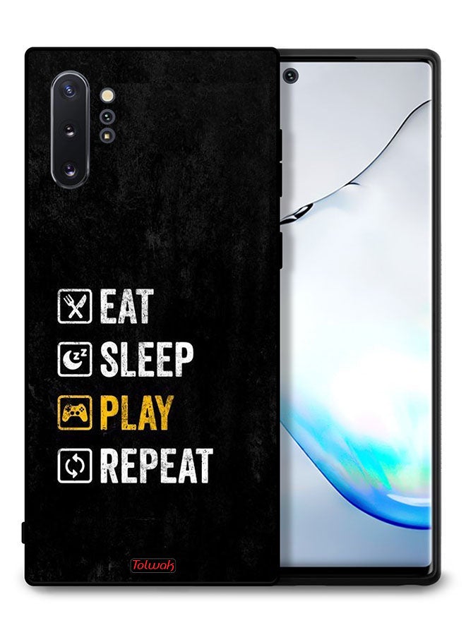 Tolwak Samsung Galaxy Note 10 Plus Protective Case Cover Eat Sleep Play Repeat - Image 1