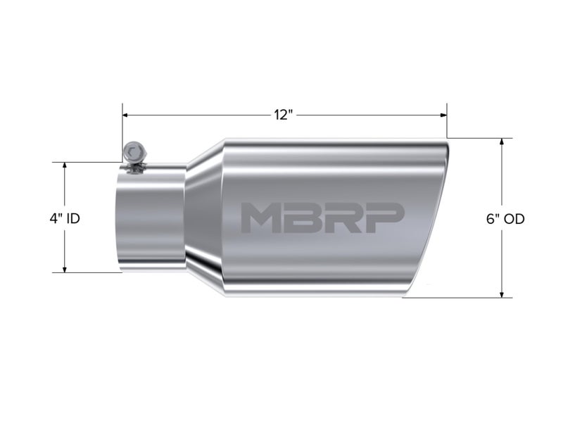 MBRP T5073 6" O.D. Angled Rolled Exhaust Tip (T304) - Image 5