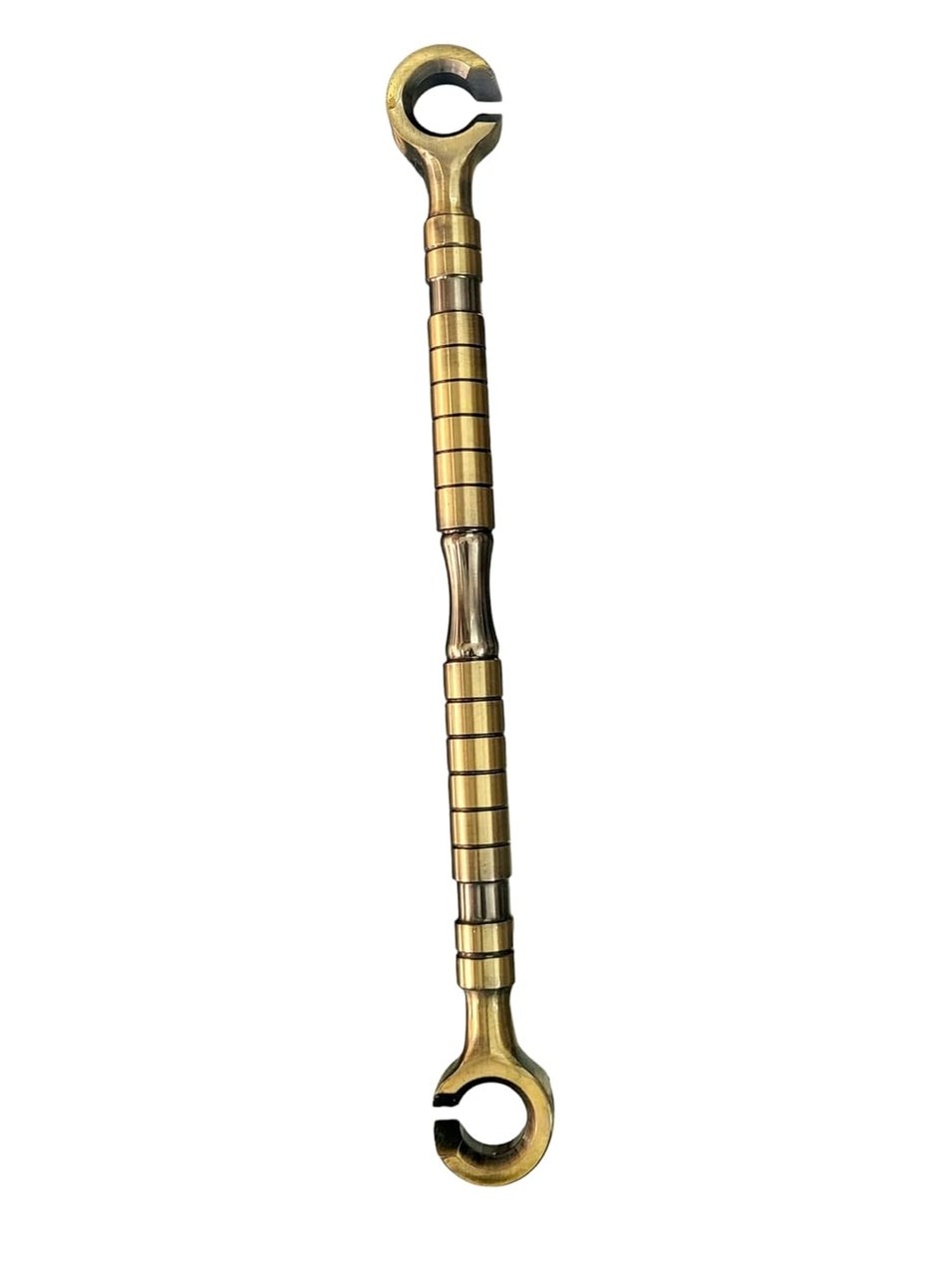 Nooks nooks Stainless Steel saliya 16mm Hook and Ceiling Rod heavt Duty Hanging Accessories Set in PVD Coating Antique Brass Finishing for Swings and jhula for Indoor Outdoor pcs of 6 Set  - Image 5
