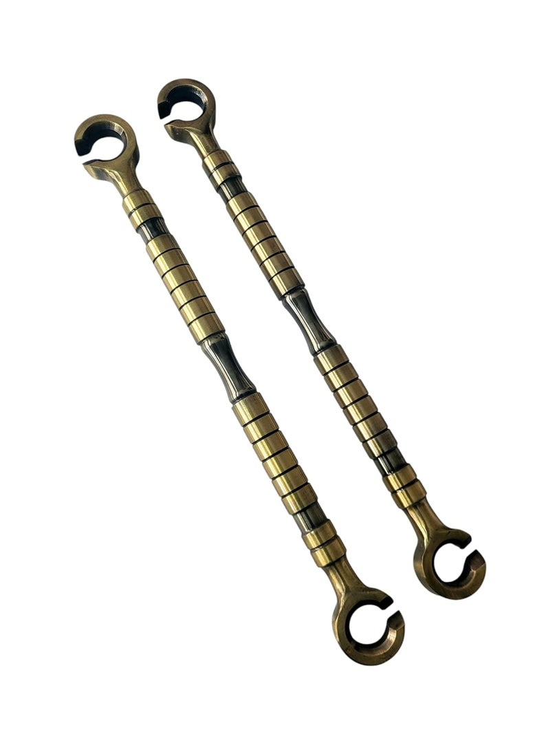 Nooks nooks Stainless Steel saliya 16mm Hook and Ceiling Rod heavt Duty Hanging Accessories Set in PVD Coating Antique Brass Finishing for Swings and jhula for Indoor Outdoor pcs of 6 Set  - Image 4