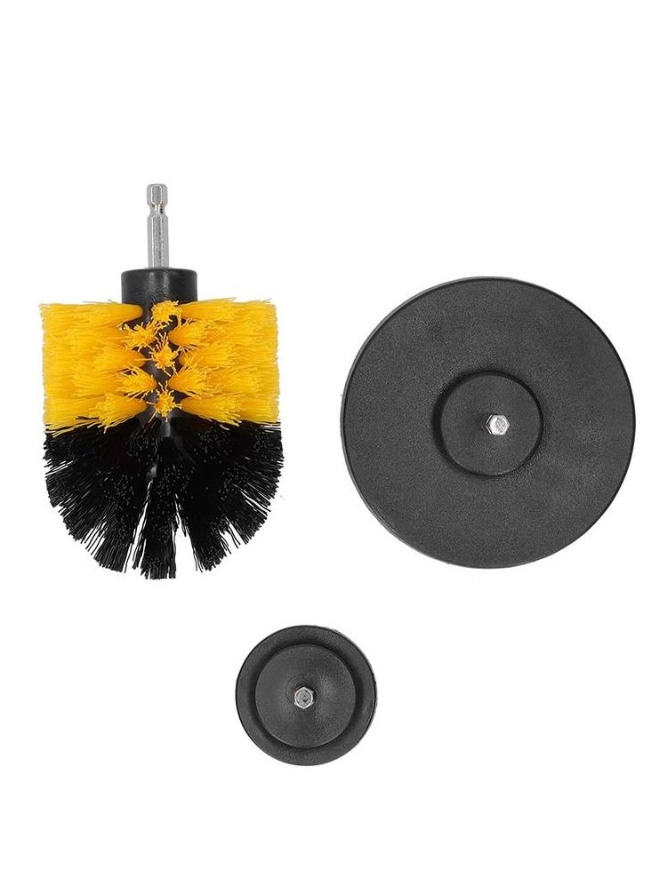 3 Pcs Electric Scrubber Brush Drill Brush Kit Plastic Round Cleaning Brush For Carpet Glass Car Tires Nylon Brushes Kitchen Tools Dust Removal  - Image 5