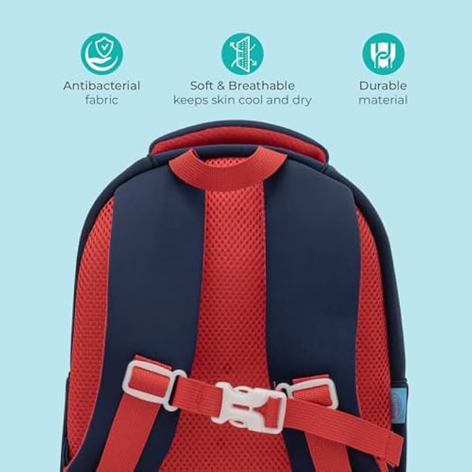 Moon The MOON Brand Preschool Backpack for KidsAges 36  Fun 3D Design Comfortable Padded Straps LightweightWaterproof Perfect for Lunch  SnacksTravel Toddler Boys  GirlsCar - Image 5