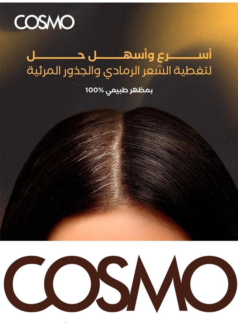 COSMO Instant Root Touch-Up Hair Root Concealer Spray - Black Color 75ml - Image 3