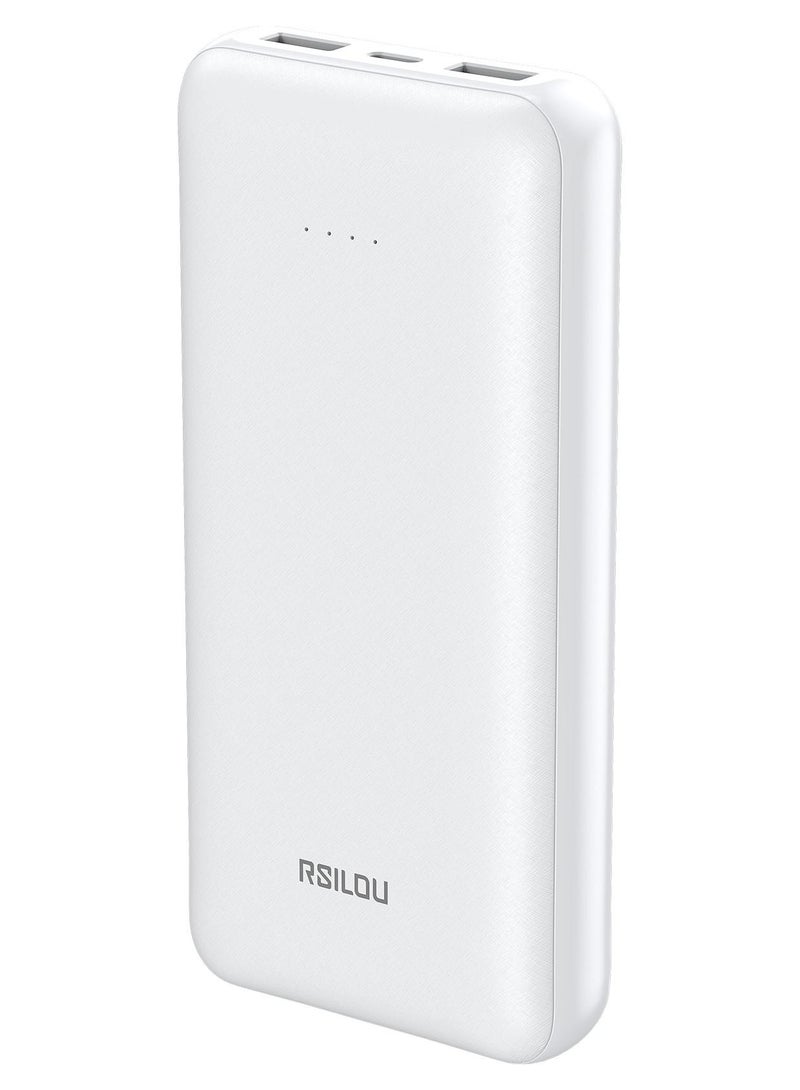 ارسيلو R1004-002 بنك طاقة بسعة 20000 مللي أمبير في الساعة - منفذي USB-A مزدوجين، ومدخل من النوع C، وسعة عالية، وتعريف ذكي، وأمان متقدم، وإجمالي خرج الطاقة 74 وات في الساعة، ومنفذي USB-A خارجيين ومدخل USC-C، وشحن بمنفذين - Image 1