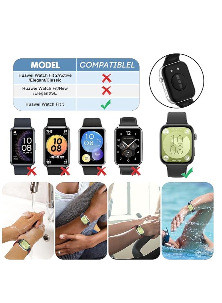 Watch Strap for Huawei Watch Fit 3, Silicone Replacement Strap with Huawei Watch Fit 3 - Image 5
