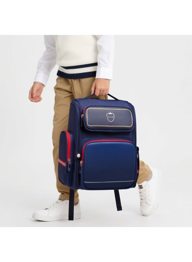 Golf Backpack For Primary School Boys Grades 1-3 Spine-protecting Children's Backpack With Large Capacity, Stylish Design And Weight Reductio - Image 1