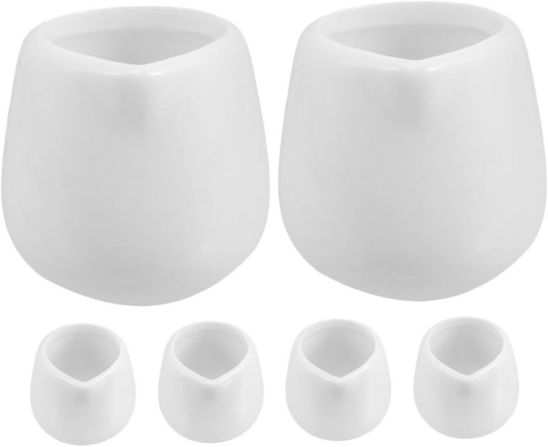 6pcs Small Ceramic Mini Creamer Pouring Jug 50ml Milk Sauce Pitcher for Coffee Shops Home Use - Image 1