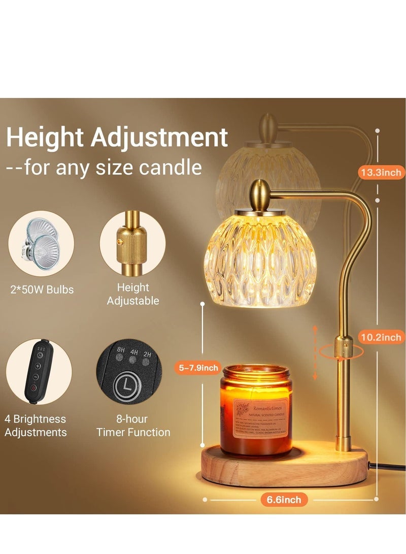 كابتن تيك Candle Warmer, Candle Warmer Lamp with Timer & Dimmer Candle Warmer Height Adjustable Scented Candles, Candle Warmer with Bulbs for Home Decor - Image 2