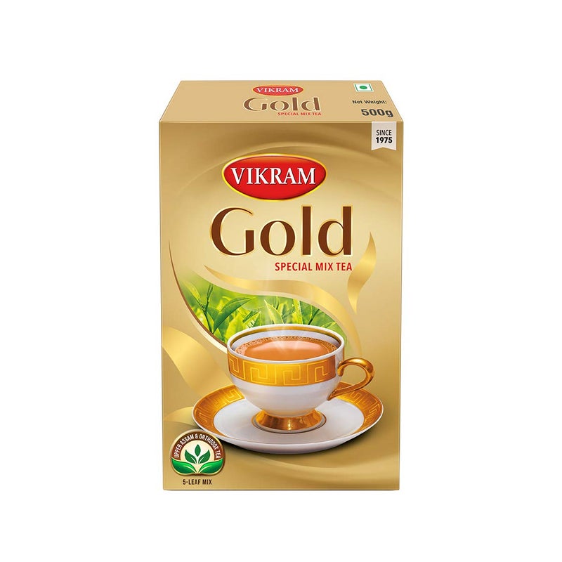 Vikram Tea Combo | Gold Special Mix Tea 500gm & Masala Chai - 250gm (Box of 2) - Image 2