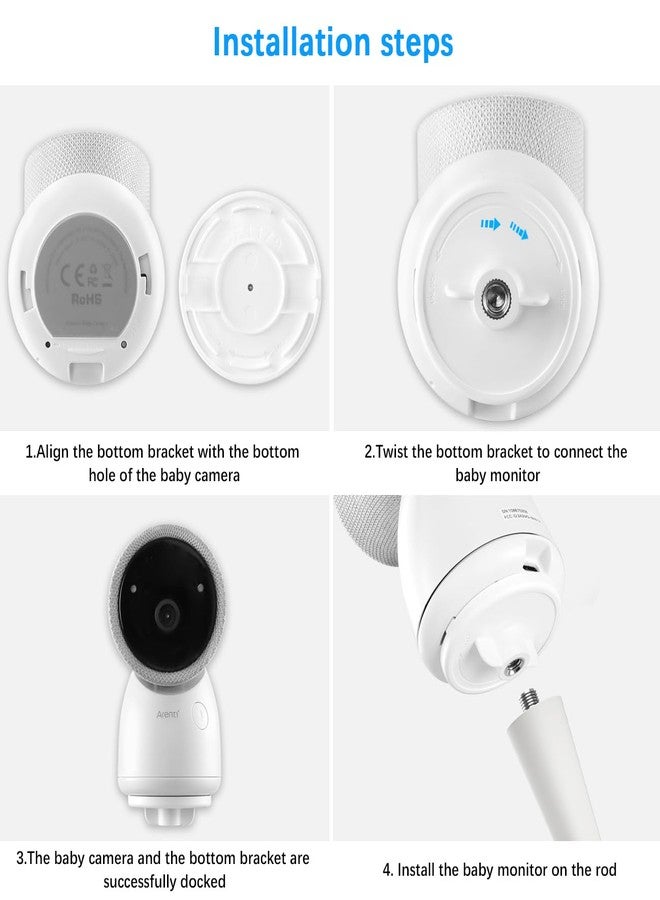 HOLACA Flexible Twist Mount for ARENTI Video Baby Monitor Camera Stand Bracket with 1/4 Threaded Hole Holder and Adjustable 360 Degree Mount for Crib Nursery (Twist Mount) - Image 5
