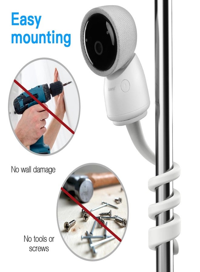 HOLACA Flexible Twist Mount for ARENTI Video Baby Monitor Camera Stand Bracket with 1/4 Threaded Hole Holder and Adjustable 360 Degree Mount for Crib Nursery (Twist Mount) - Image 4