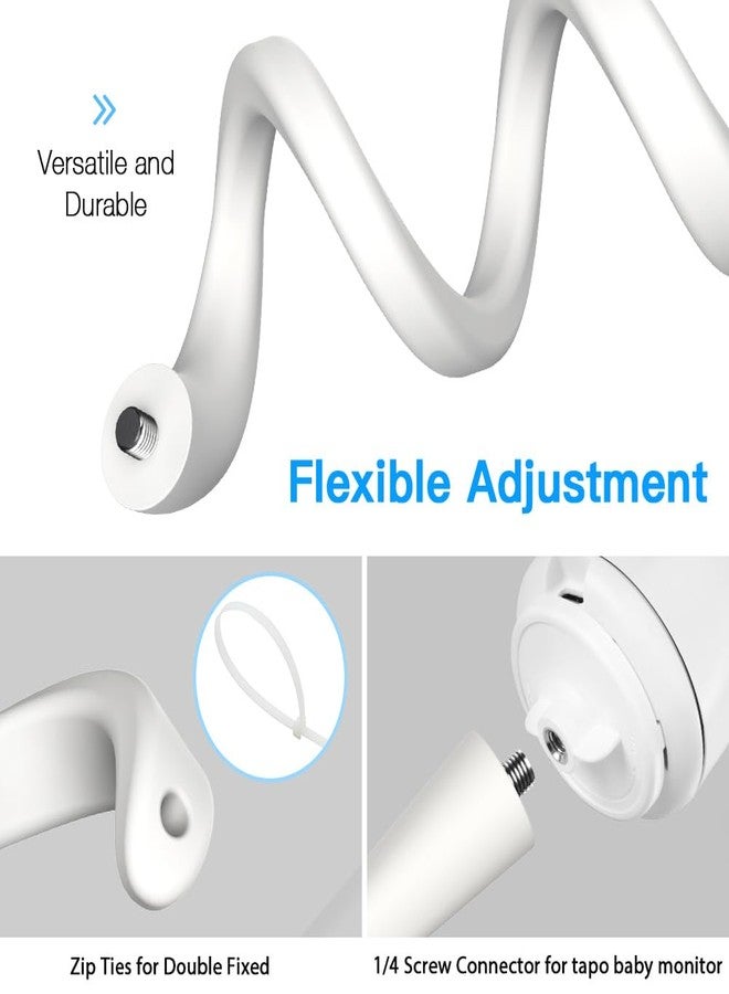 HOLACA Flexible Twist Mount for ARENTI Video Baby Monitor Camera Stand Bracket with 1/4 Threaded Hole Holder and Adjustable 360 Degree Mount for Crib Nursery (Twist Mount) - Image 3
