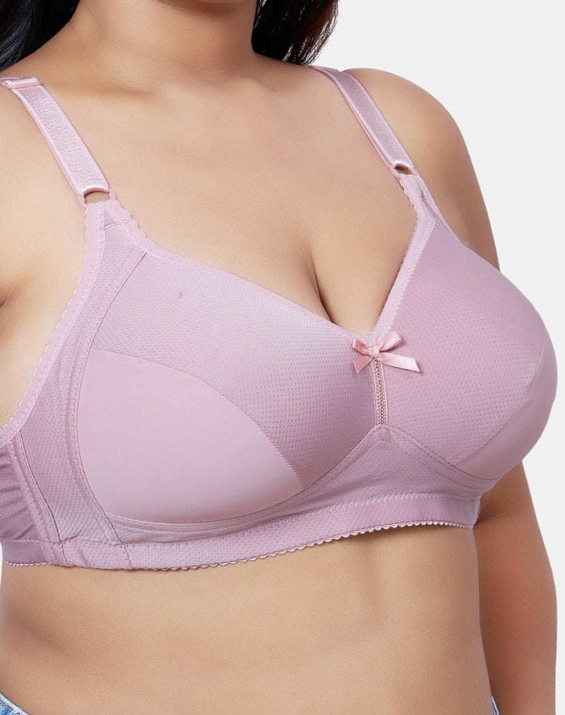 PLUMBURY Women Plus Size Full Coverage Lightly Padded Everyday Bra, Pink,Size 44B - Image 5