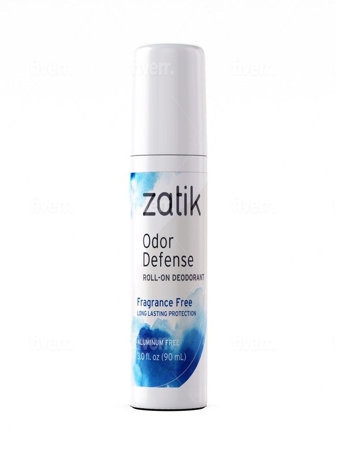 Zatik Naturals - Odor Defense Deodorant Roll On, Unscented Herbal Refresh, Cruelty free Vegan, pH Balanced, Bio-degradable FREE FROM Aluminum Parabens non Toxic, 3.0 fl oz, 90ml - Image 1