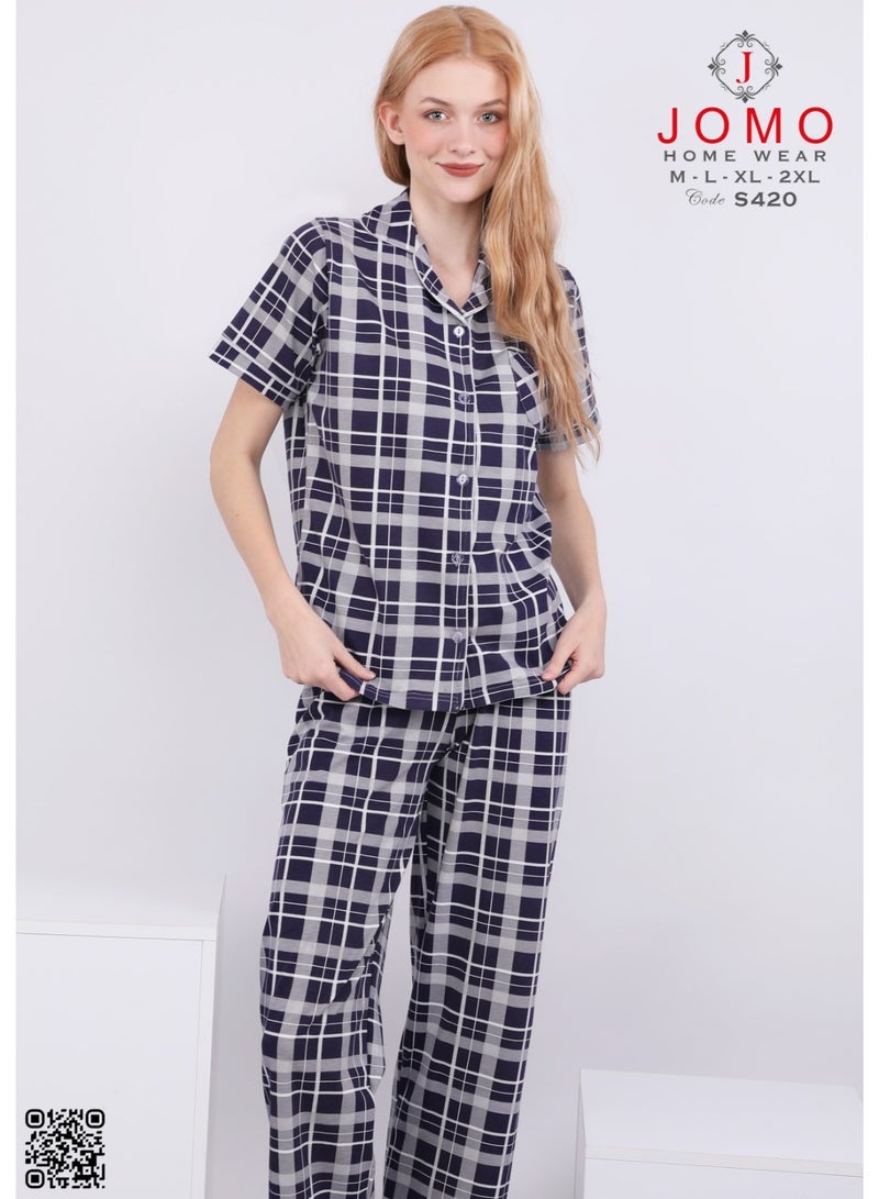 JOMO HOME WEAR COZY CLASSIC FULL-LENGTH PANTS PAJAMA SET  - Image 3