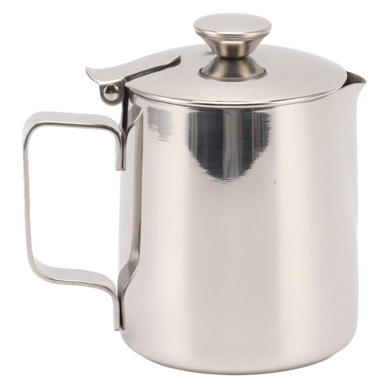 Milk Frothing Pitcher: 304 Stainless Steel Rustproof Heatproof - Point Mouth Foam Separation Latte Art Pitcher for Home Baristas Restaurant Bars - Image 1
