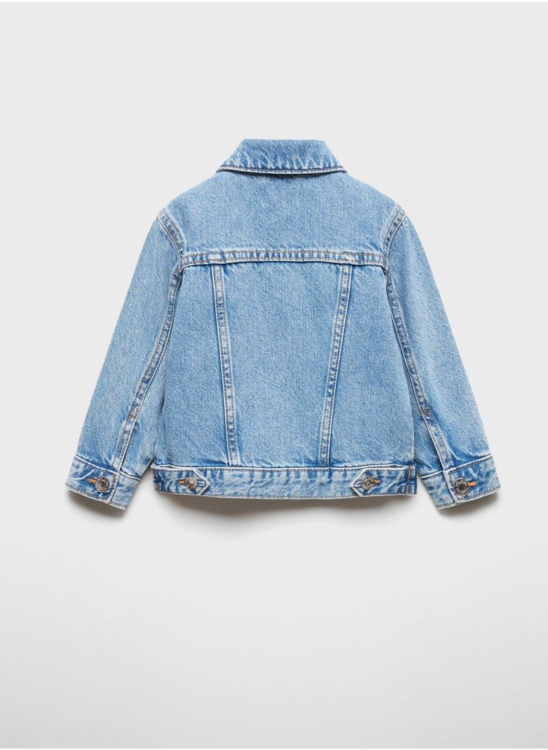 MANGO - Kids Light Wash Denim Jacket - Image 1